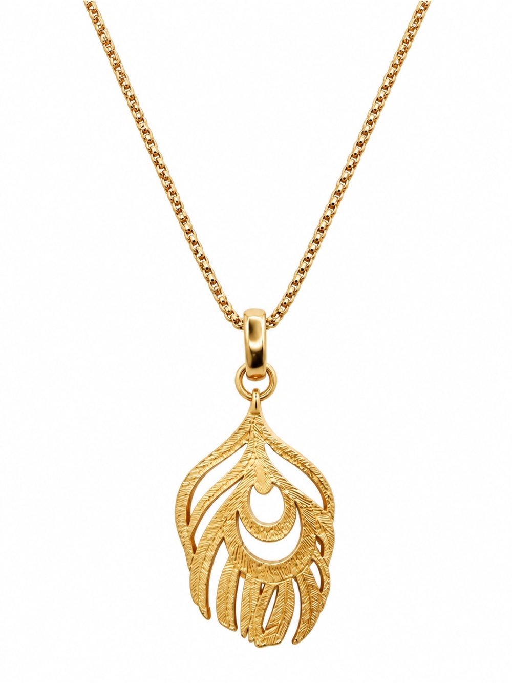 Kendra Scott Rose Gold Colorbar Peacock Feather Charm & Necklace